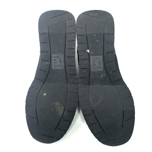 Naturalizer‎ Lafayette Size 8M Slip On Sneakers Shoes Black with White Stripe - Picture 6 of 7